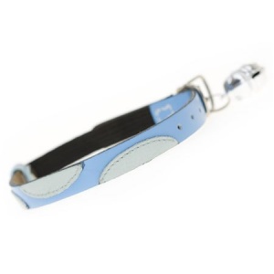 Jo Jo Blue Leather Designer Cat Collar