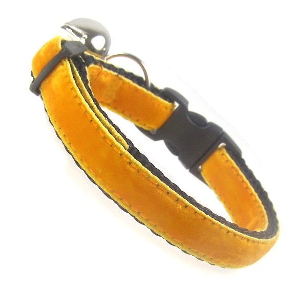 Ginger Marmalade Orange Velvet Cool Cat Collar coolcatcollars.co.uk