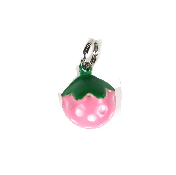 Pink Stawberry Bell for Cat Collar coolcatcollars.co.uk