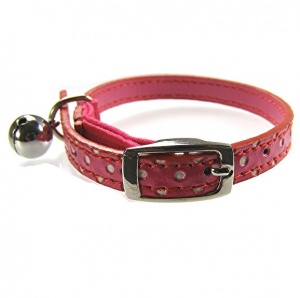 Pink with White Spots Cat Collar