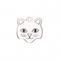 White Cat Custom Engraved Cat Tag