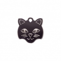 Black Cat Custom Engraved Cat Tag