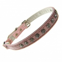 Pink Croc Crystal Cat Collar