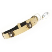 Felix Cream Leather Cat Collar