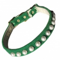 Green Pearl Cat Collar