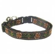 Peach Rose Jacquard Cat Collar