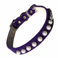 Purple Pearl Cat Collar