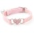 Pink diamante heart cat collar