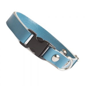 Spearmint Blue Luxury Leather Cat Collar