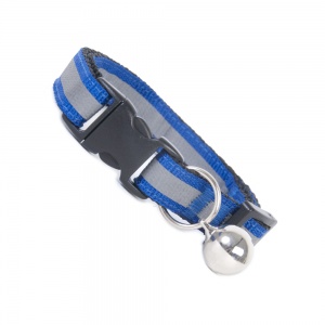 Dark Blue Stripe Reflective Cat Collar