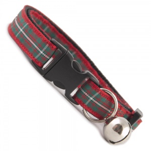 Red Tartan Cat Collar