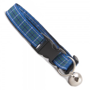 Blue Tartan Cat Collar