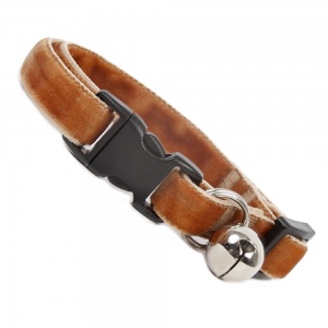 Fudge Brown Double Velvet Soft Cat Collar