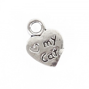 I Love My Cat Cat Collar Charm