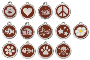 Brown Engraved Cat ID Tags