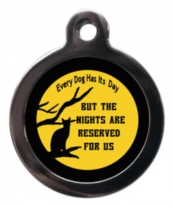 The Night is for Cats Cat ID Tag