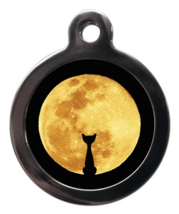 Cat and Moon Cat ID Tag