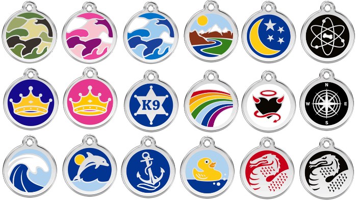 Red Dingo Cat ID Tags Multi Colour