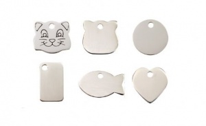 Silver Colour Engraved Cat Tags