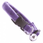 Aubergine Purple Double Velvet Soft Cat Collar