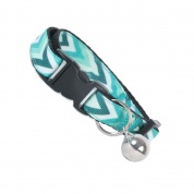 Teal Green Chevron Cat Safety Collar