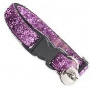 Dusky Pink Glitter Velvet Cool Cat Collar