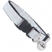 White Pearl Glitter Velvet Cool Cat Collar