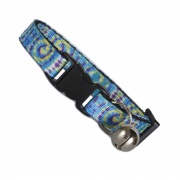 Retro Tie Dye Cat Collar Blue