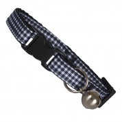 New Check Gingham Cat Collar - Black