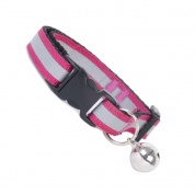 Pink Stripe Reflective Cat Collar