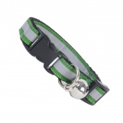 Green Stripe Reflective Cat Collar