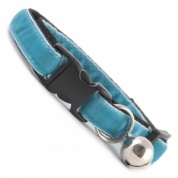 Spearmint Blue Velvet Cool Cat Collar