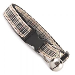 Blackberry Tartan Cat Collar