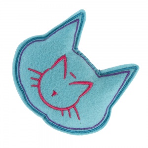 Blue Cat Shaped Pillow Catnip Toy