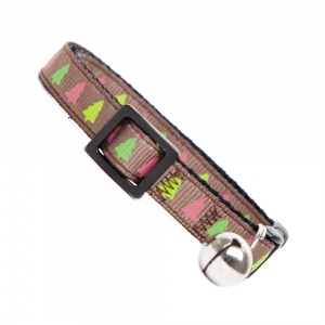 Multi Colour Christmas Trees Cat Collar