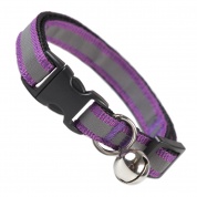 Plum Purple Stripe Reflective Cat Collar
