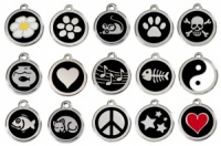 Black Engraved Cat ID Tags