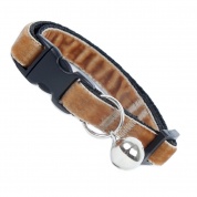 Fudge Brown Velvet Cool Cat Collar