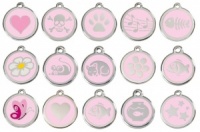 Light Pink Engraved Cat ID Tags