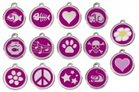 Purple Engraved Cat ID Tags